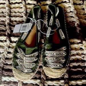 Women 6.5 Olive Green Nautica Slip-ins